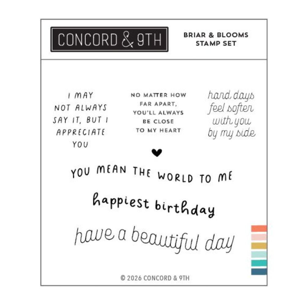 Concord & 9th Briar & Blooms Clear Stamp Set 12820