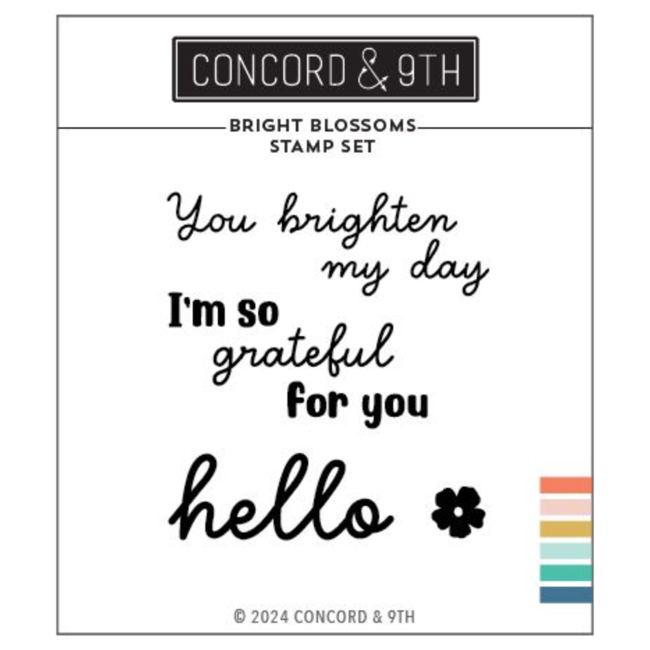Concord & 9th Bright Blossoms Clear Stamp Set 12419