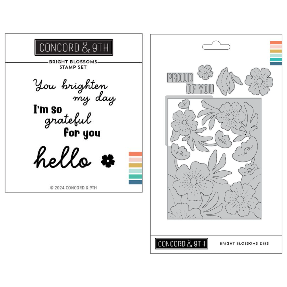 Concord & 9th Bright Blossoms Stamp and Die Bundle