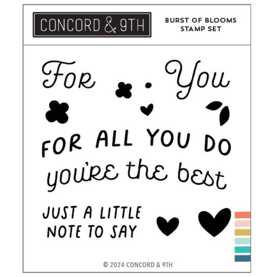 Concord & 9th Burst of Blooms Clear Stamp Set 12339