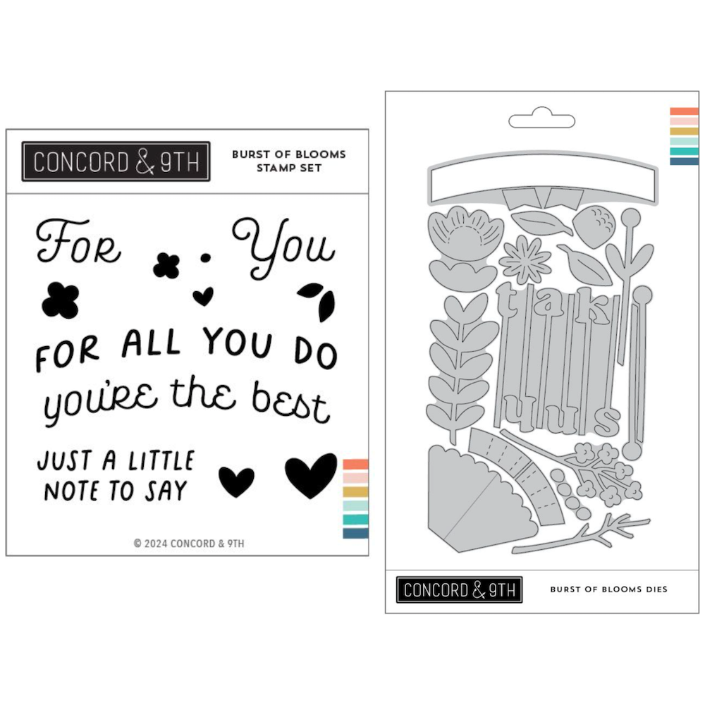 Concord & 9th Burst of Blooms Stamp and Die Bundle