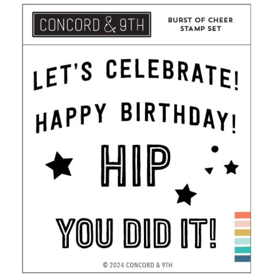 Concord & 9th Burst of Cheer Clear Stamp Set 12342
