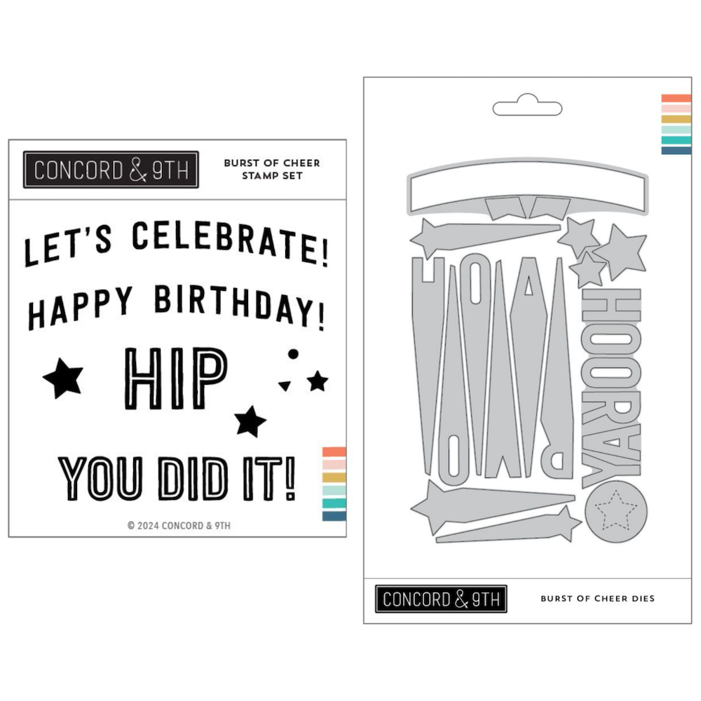 Concord & 9th Burst of Cheer Stamp and Die Bundle