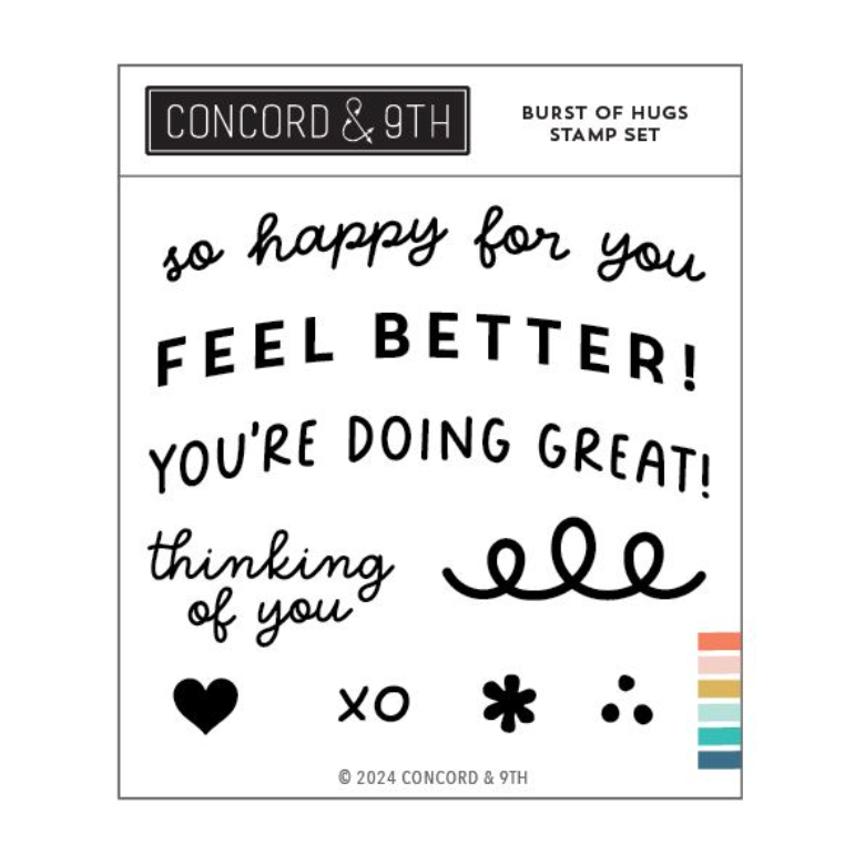 Concord & 9th Burst of Hugs Clear Stamp Set 12358