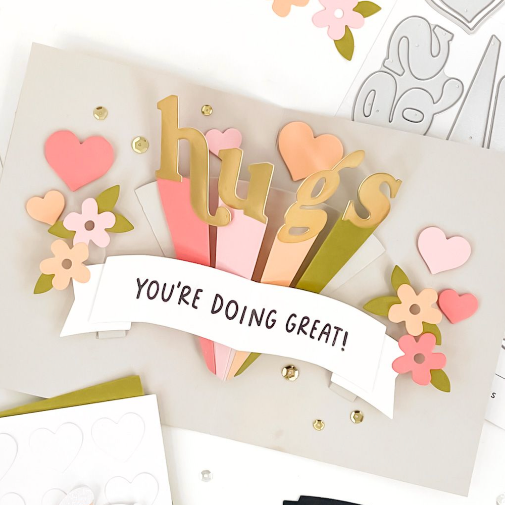 Concord & 9th Burst of Hugs Clear Stamp Set 12358 great