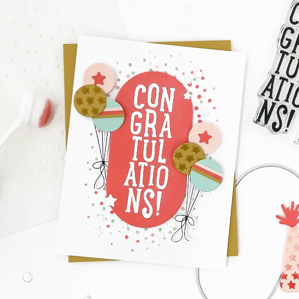 Concord & 9th Celebrate You Clear Stamp Set 12127 congratulations 