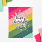 Concord & 9th Chandelier Card Front Die 13043 happy holidays