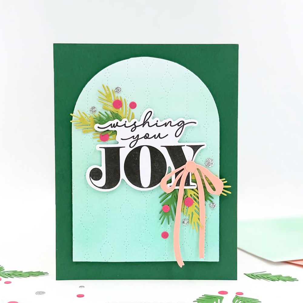 Concord & 9th Chandelier Card Front Die 13043 joy
