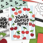 Concord & 9th Cherry Nice Stamp Die Turnabout and Embossing Folder Bundle fruit