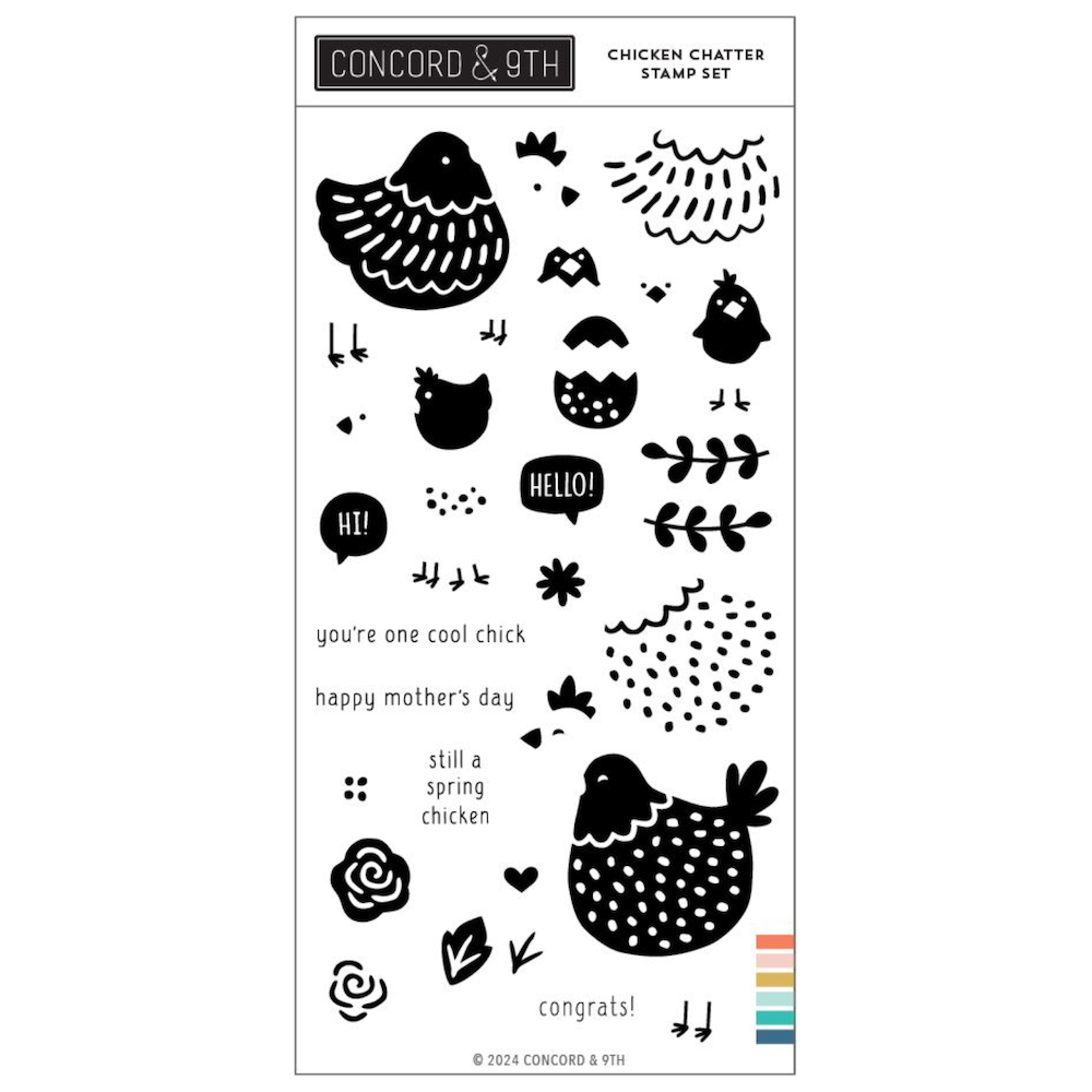 Concord & 9th Chicken Chatter Clear Stamp Set 12422