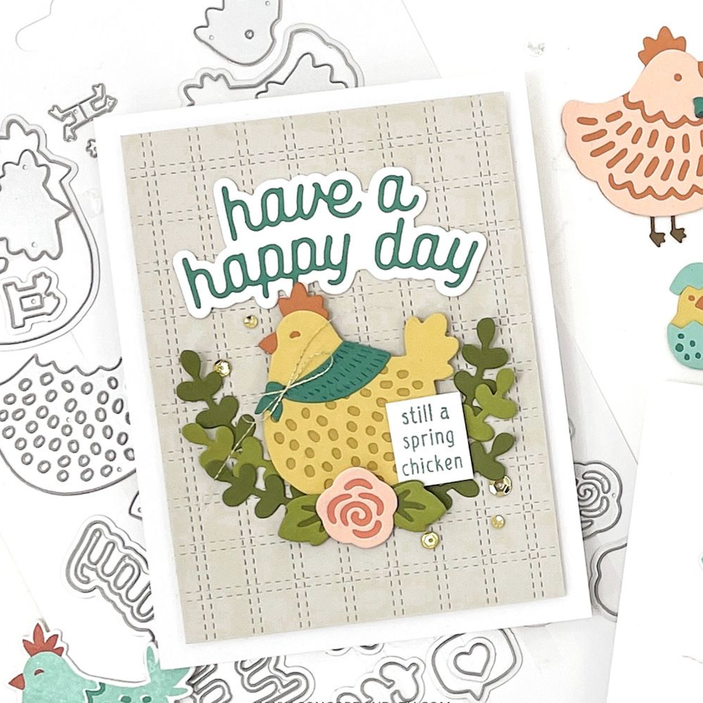 Concord & 9th Chicken Chatter Stamp and Die Bundle spring