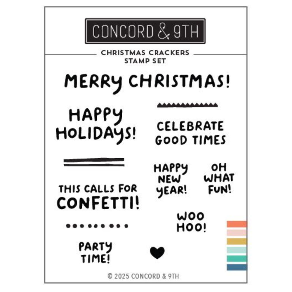 Concord & 9th Christmas Crackers Clear Stamp Set 12583