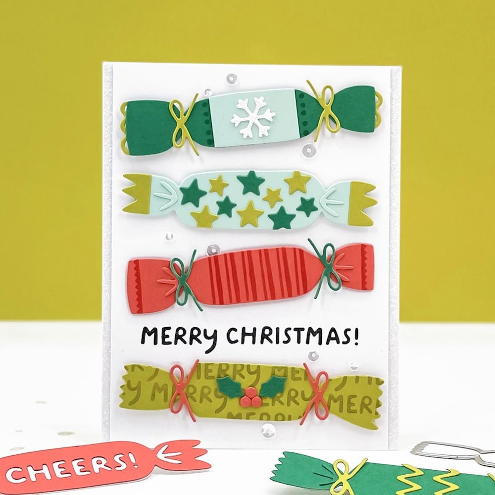 Concord & 9th Christmas Crackers Clear Stamp Set 12583 merry