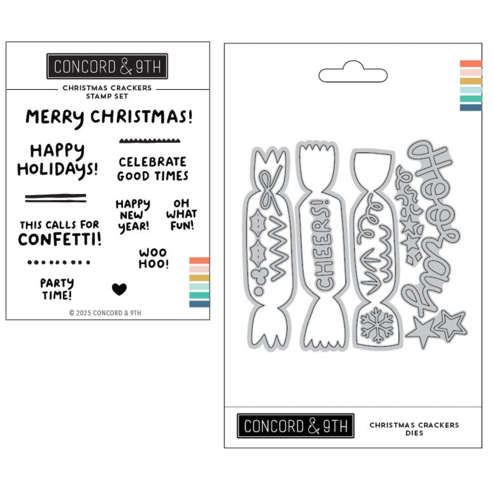 Concord & 9th Christmas Crackers Stamp and Die Bundle