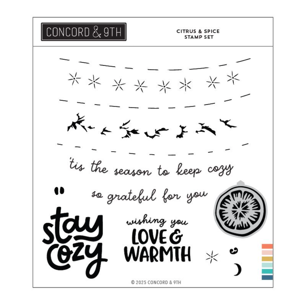 Concord & 9th Citrus & Spice Clear Stamp Set 12614