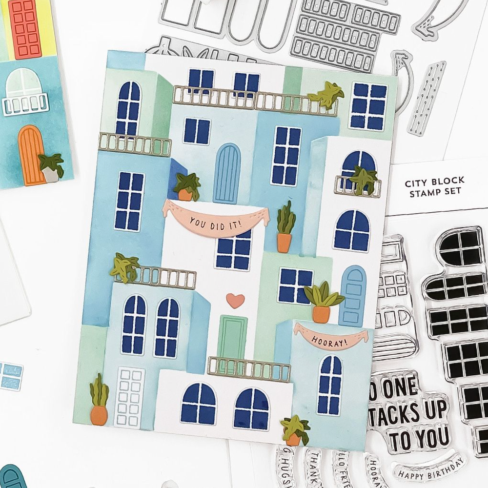 Concord & 9th City Block Clear Stamp Set 12662 banenr