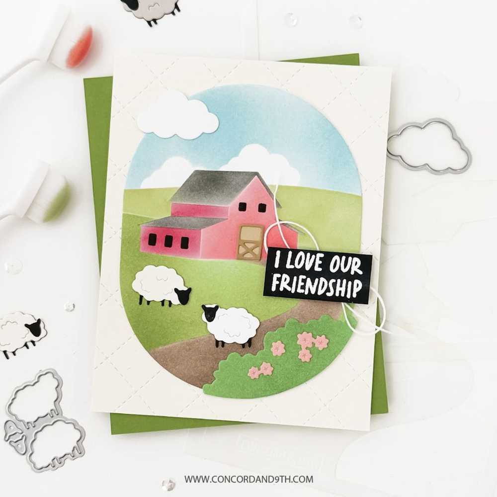Concord & 9th Countryside Clear Stamp Set 13018 i love our friendship