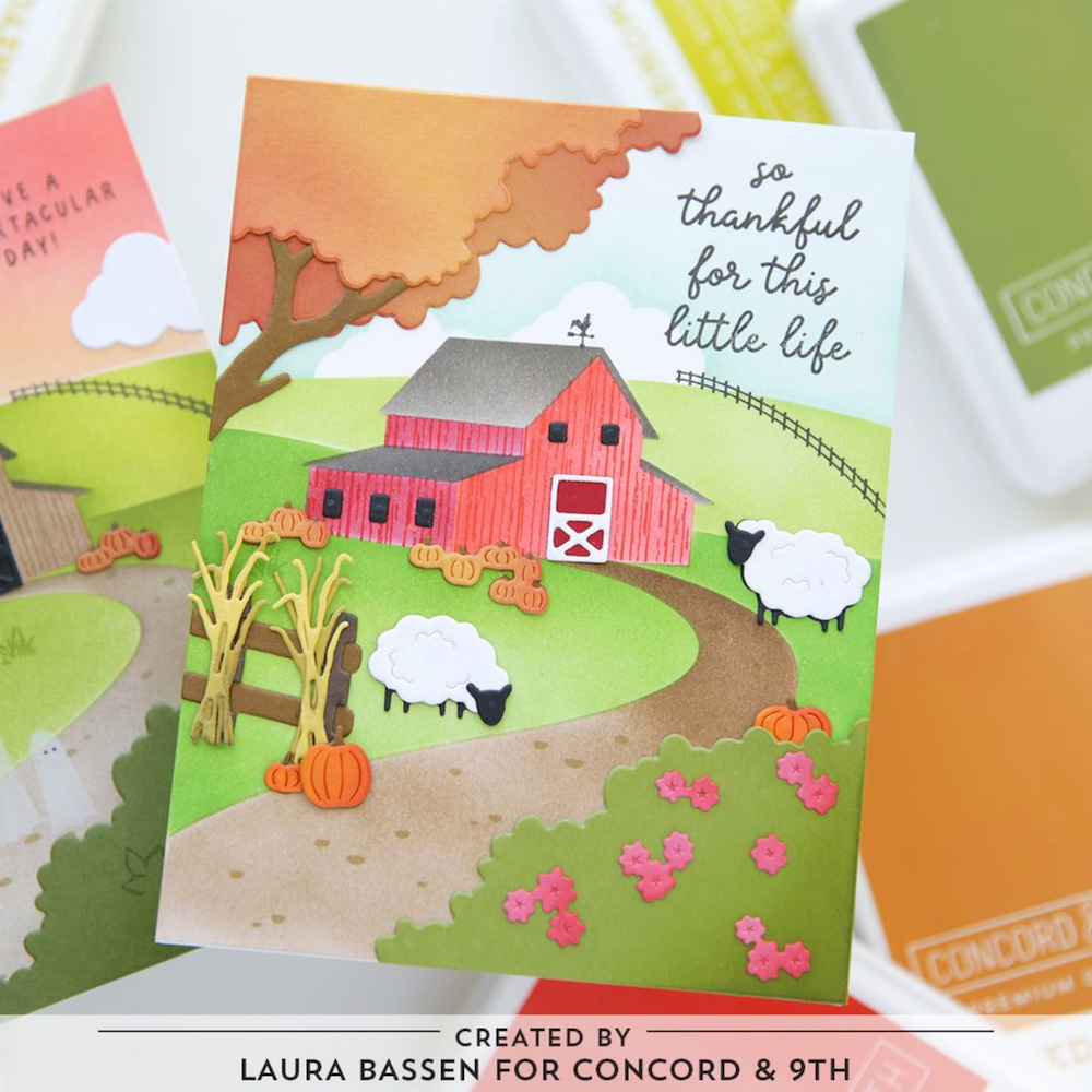 Concord & 9th Countryside Clear Stamp Set 13018 laura bassen