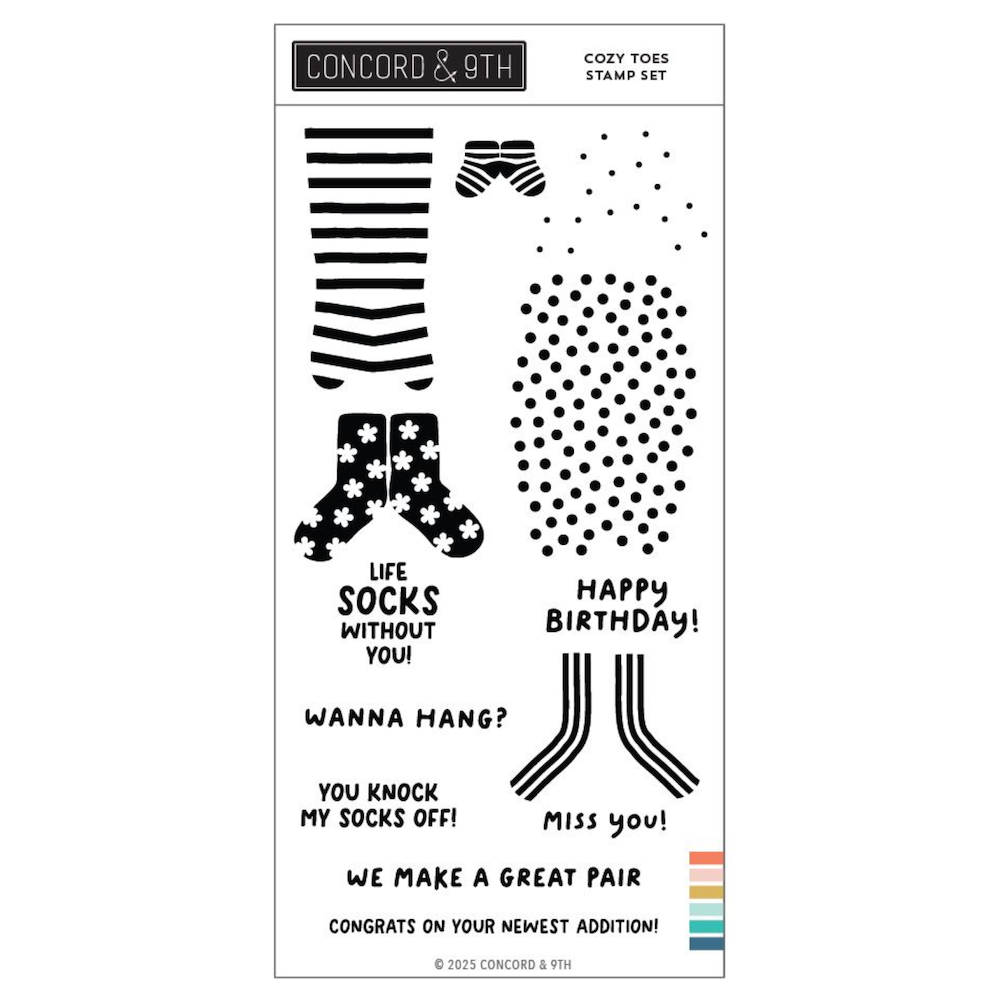 Concord & 9th Cozy Toes Clear Stamp Set 12618