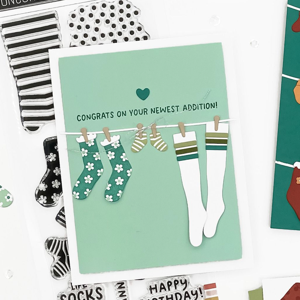Concord & 9th Cozy Toes Clear Stamp Set 12618 newest