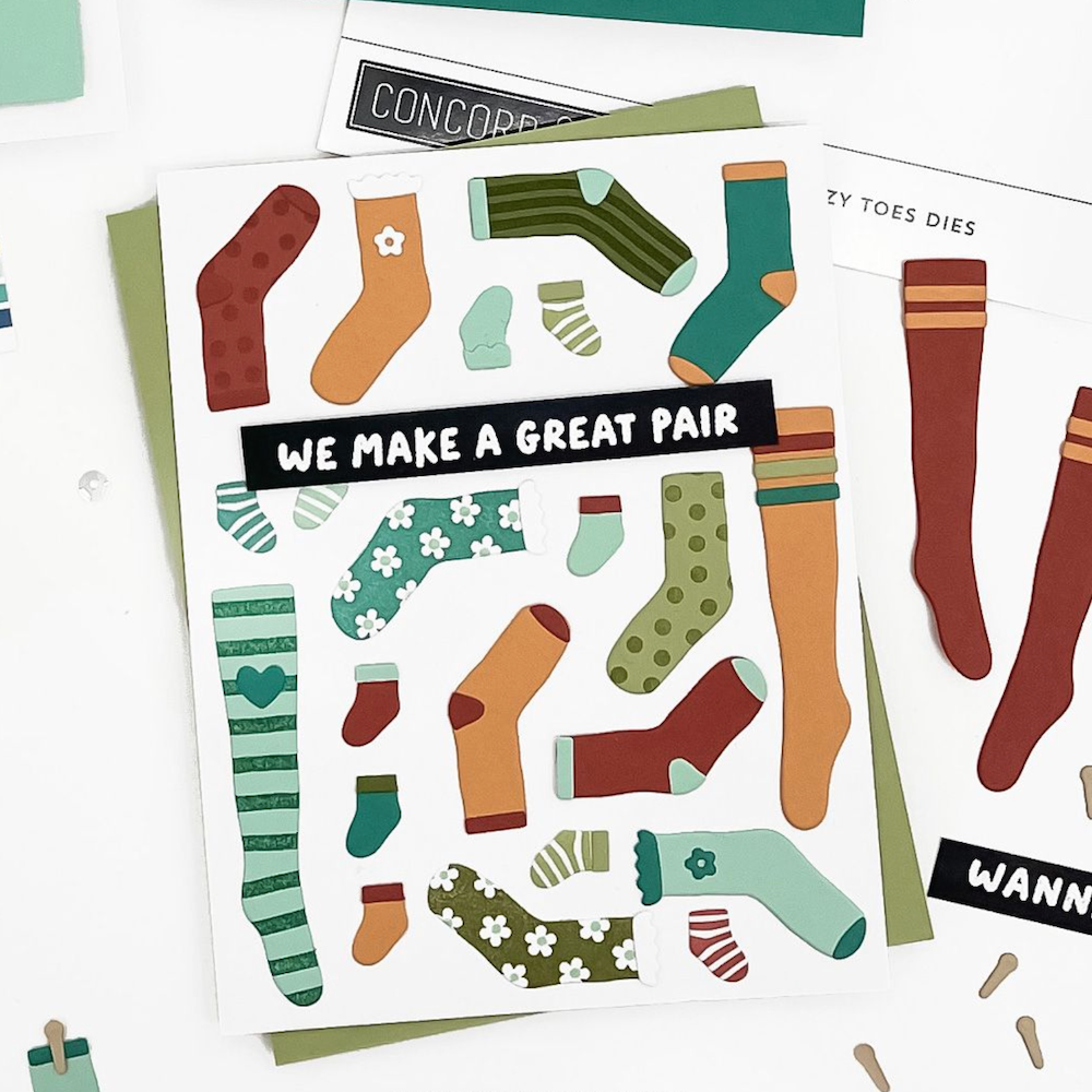 Concord & 9th Cozy Toes Clear Stamp Set 12618 pair