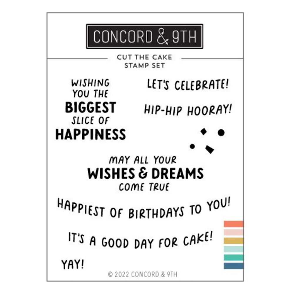 Concord & 9th Cut the Cake Stamp Stencil and Die Bundle