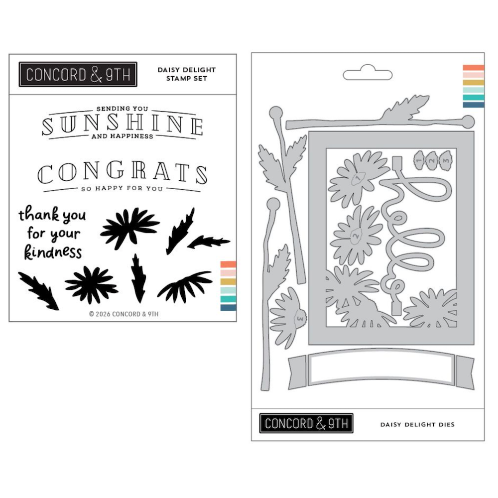 Concord & 9th Daisy Delight Stamps and Dies Bundle