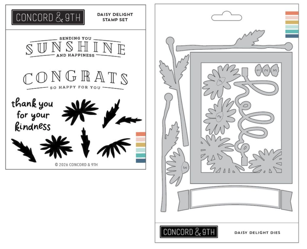 Concord & 9th Daisy Delight Stamps and Dies Bundle