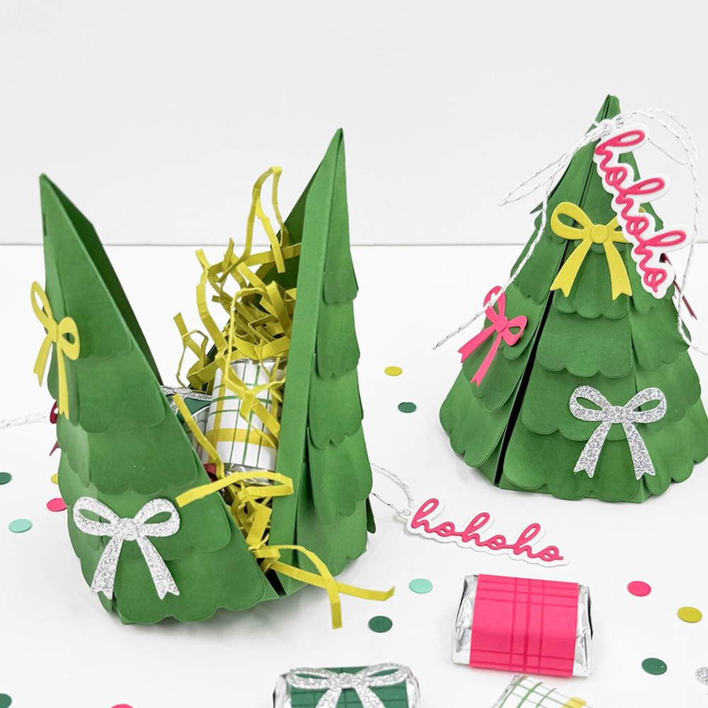 Concord & 9th Evergreen Box Die Set 13044 open gift