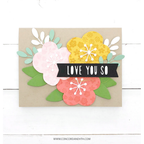 Concord & 9th FLOWER PATCH TURNABOUT Clear Stamp Set 10589 love