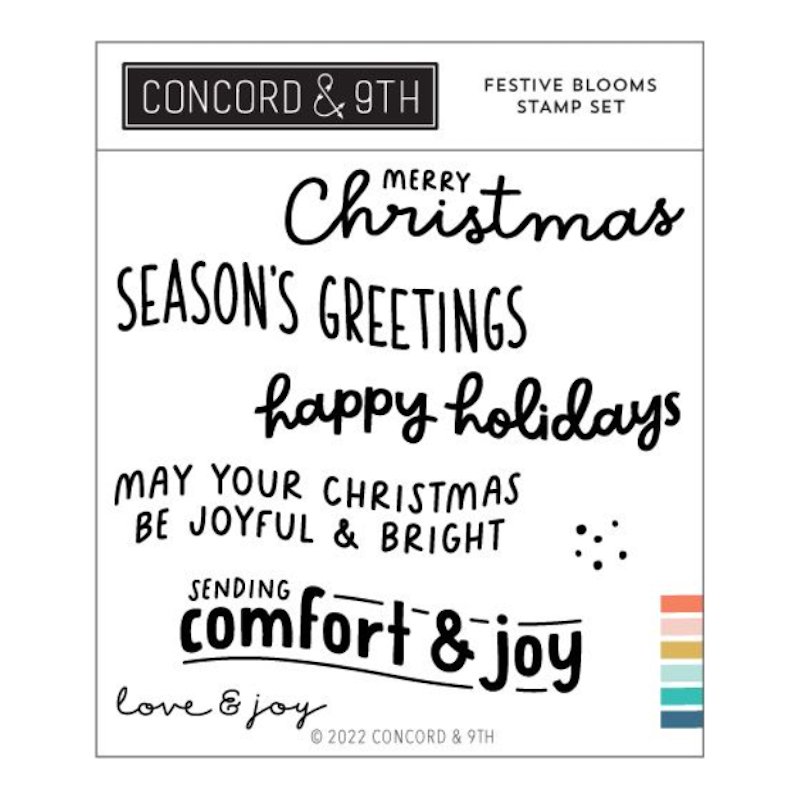 Concord & 9th Festive Blooms Clear Stamp Set 12209
