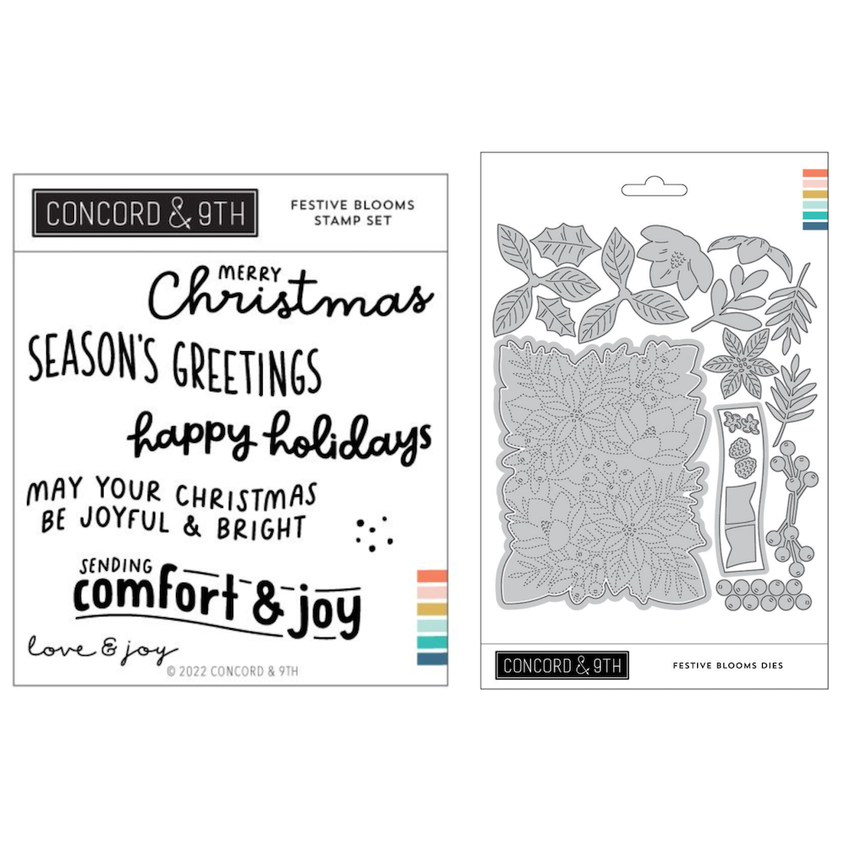 Concord & 9th Festive Blooms Stamps and Dies Bundle – Simon Says Stamp
