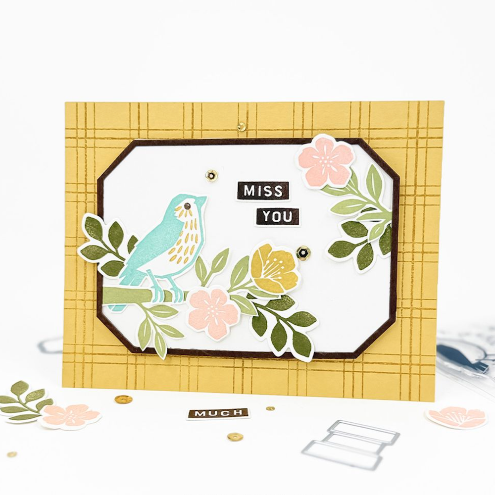 Concord & 9th Finch Friends Clear Stamp Set 13119 miss you