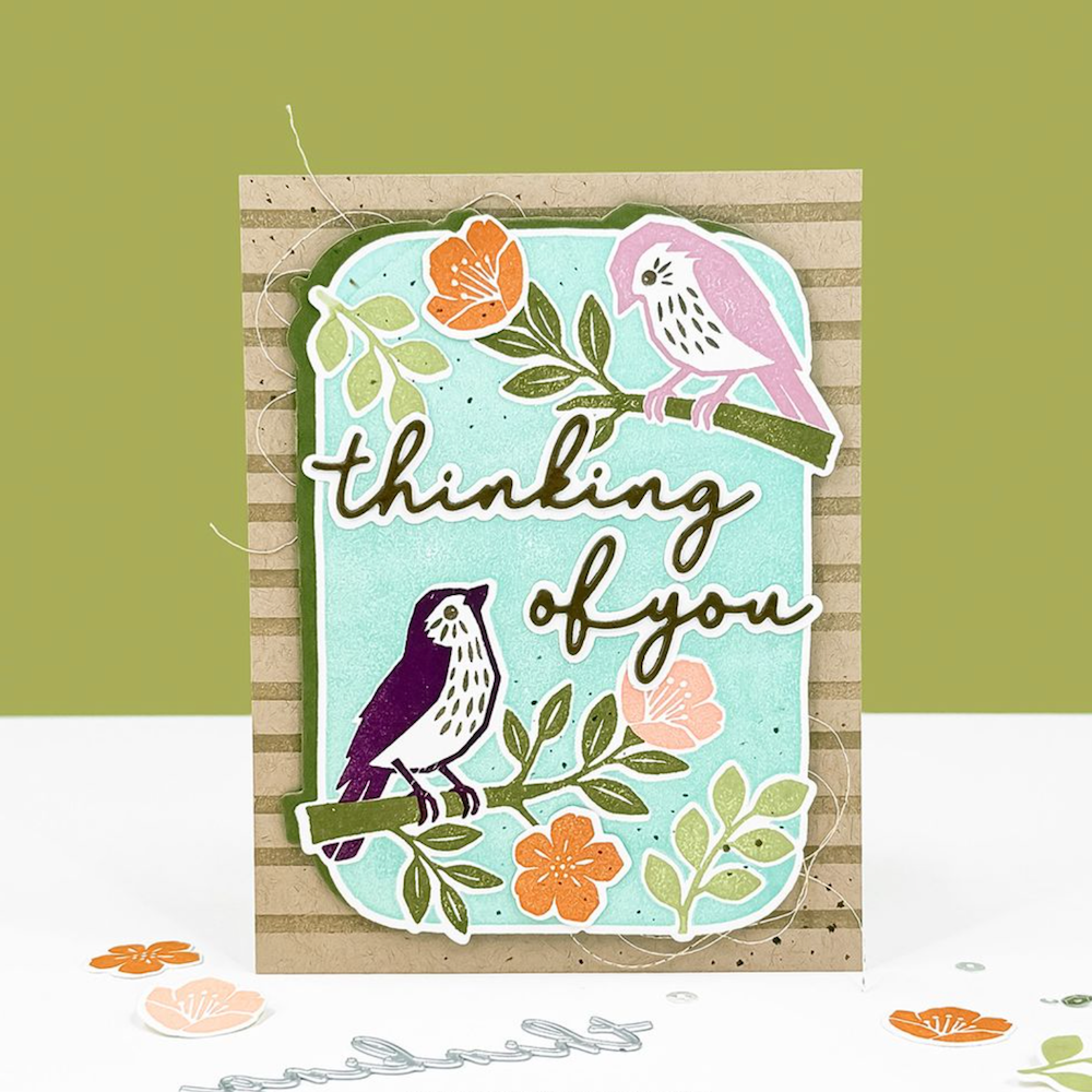 Concord & 9th Finch Friends Clear Stamp Set 13119 thinking