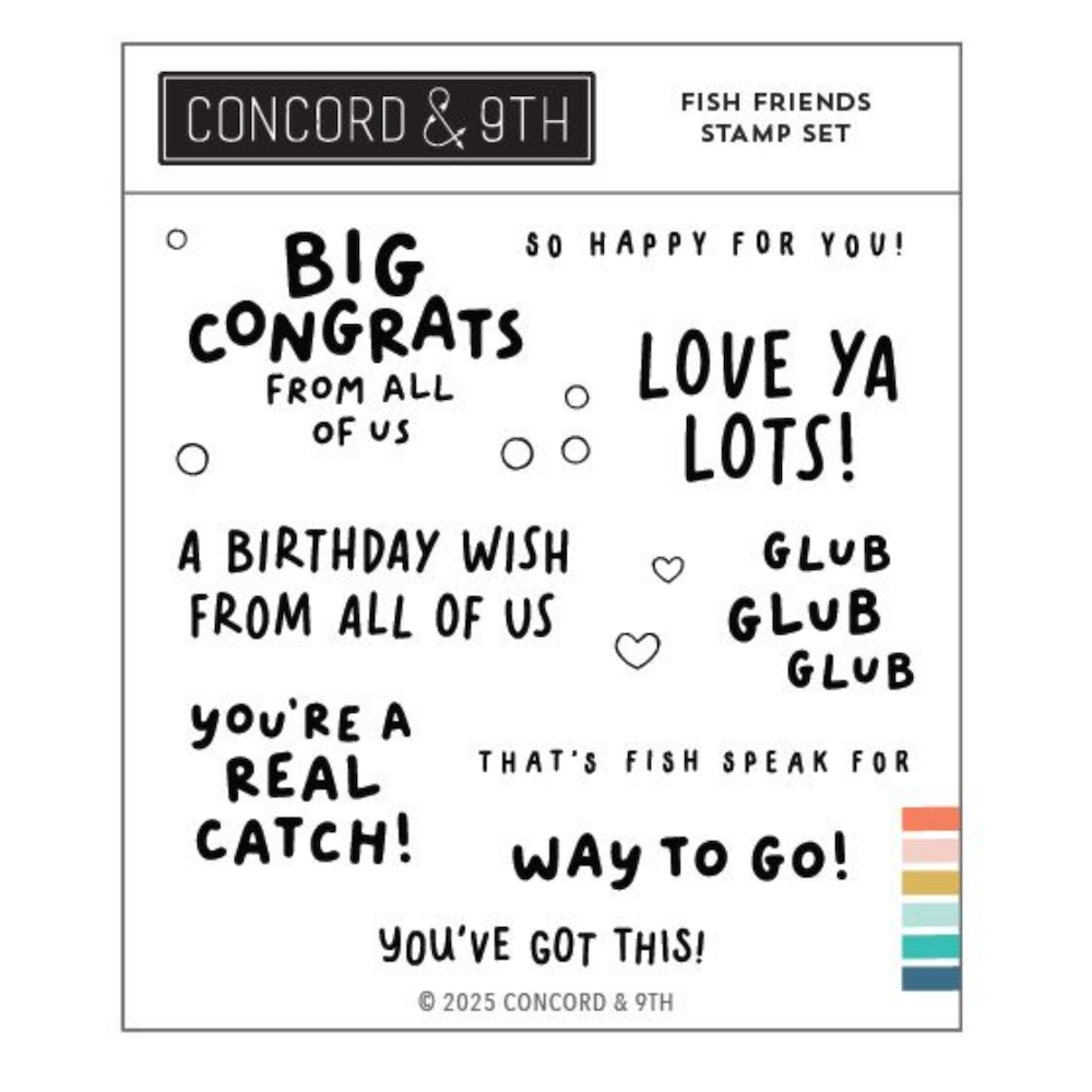 Concord & 9th Fish Friends Clear Stamp Set 12683