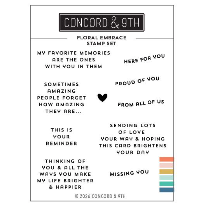 Concord & 9th Floral Embrace Clear Stamp Set 13122