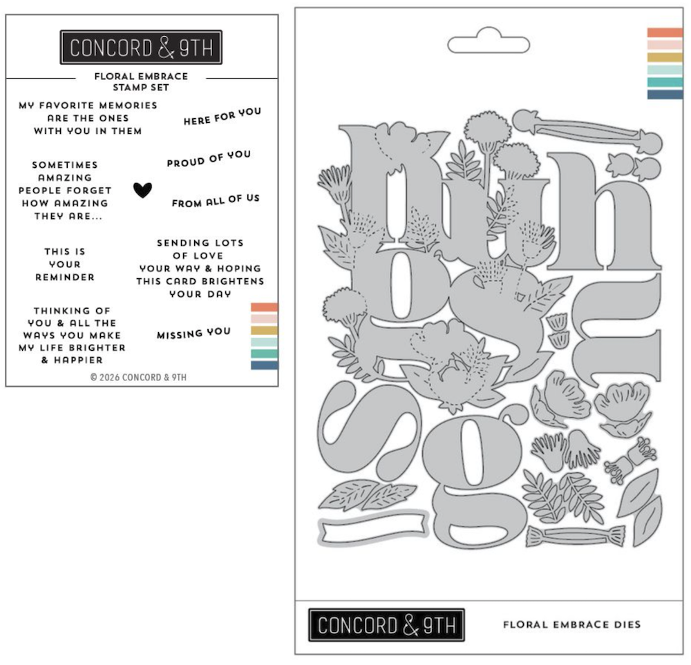 Concord & 9th Floral Embrace Stamps and Dies Bundle