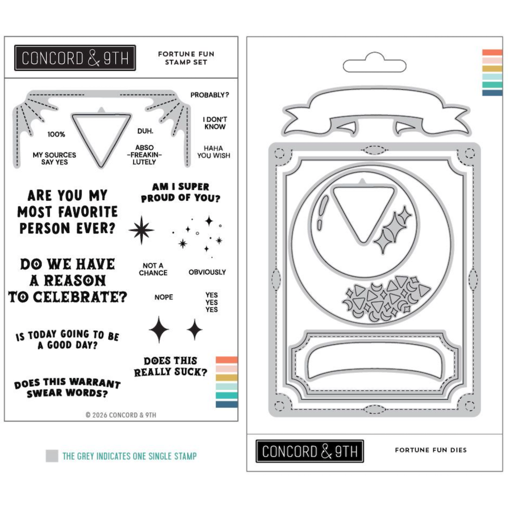 Concord & 9th Fortune Fun Stamps and Dies Bundle