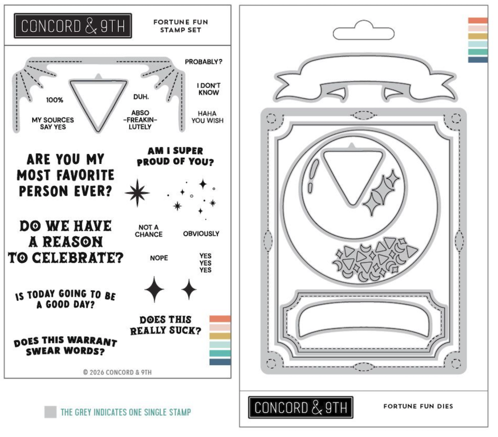 Concord & 9th Fortune Fun Stamps and Dies Bundle