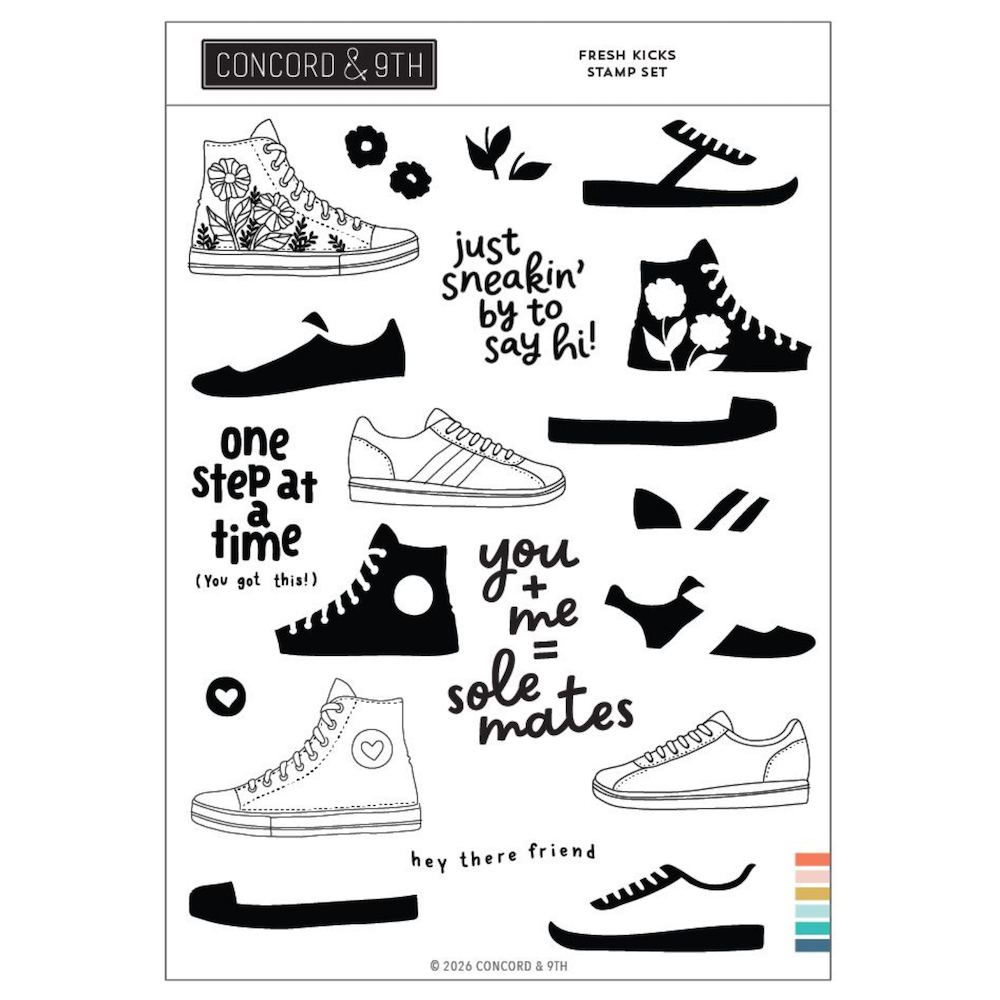 Concord & 9th Fresh Kicks Clear Stamp Set 12966