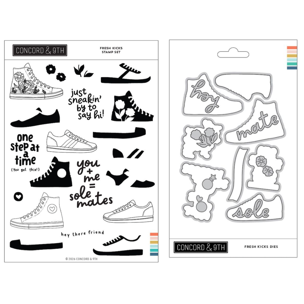 Concord & 9th Fresh Kicks Stamps and Dies Bundle