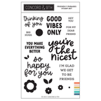 Concord & 9th Friendly Phrases Clear Stamp Set 12687