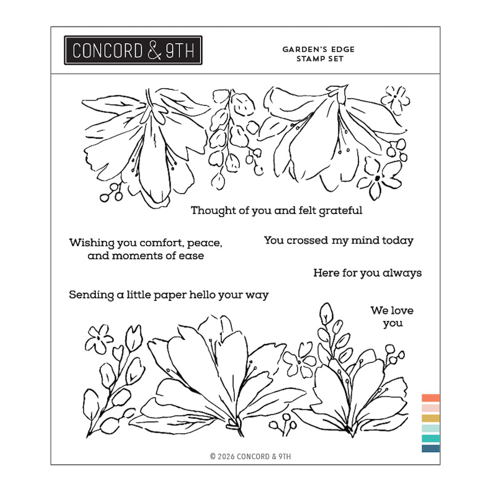 Concord & 9th Garden's Edge Clear Stamp Set 12936