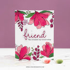 Concord & 9th Garden's Edge Stamps Dies and Stencils Bundle Friend You Crossed My Mind Today Card