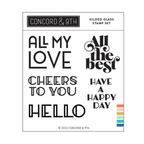 Concord & 9th Gilded Glass Clear Stamp Set 12969
