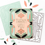 Concord & 9th Gilded Glass Stamps and Inlay Die Bundle thank