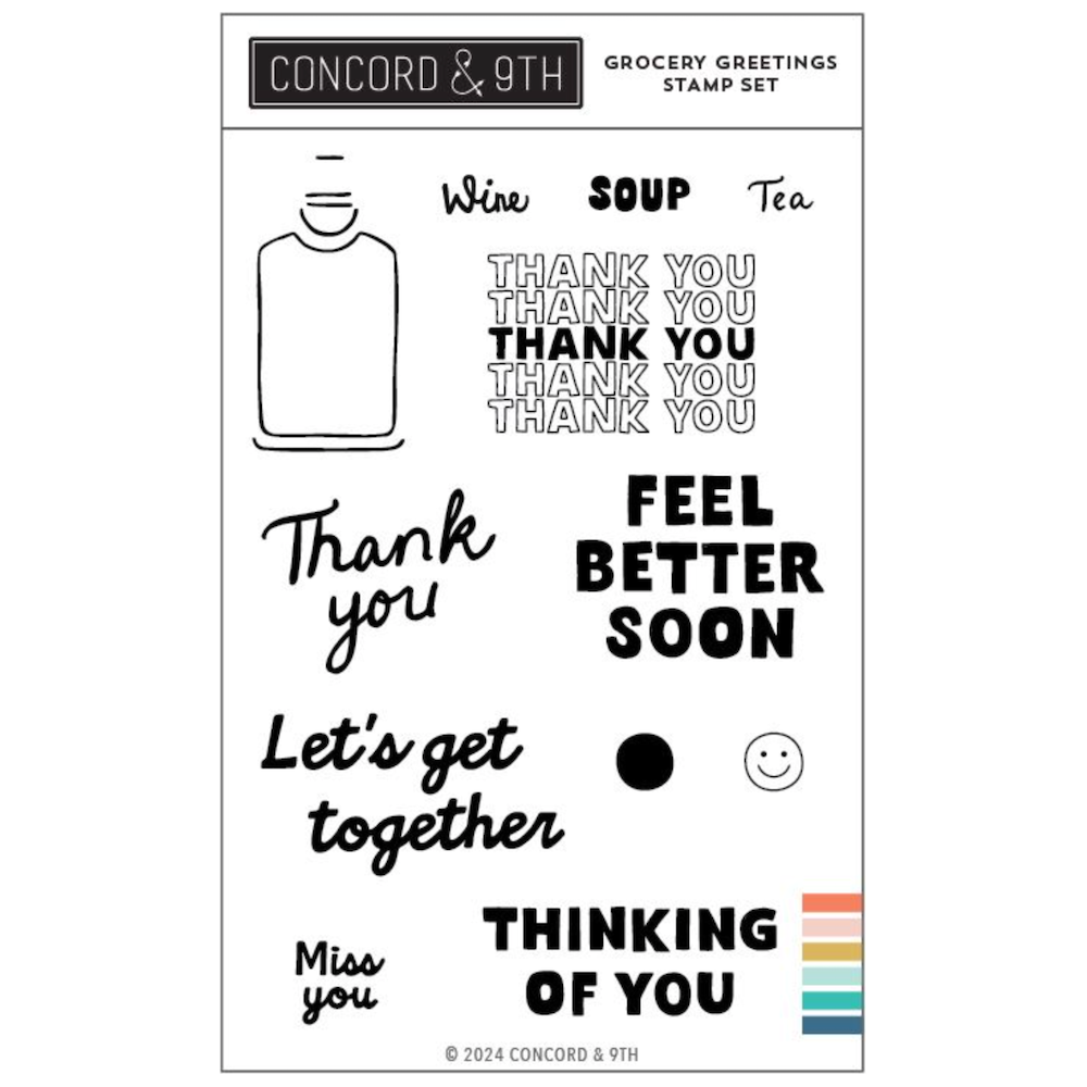 Concord & 9th Grocery Greetings Clear Stamp Set 12391