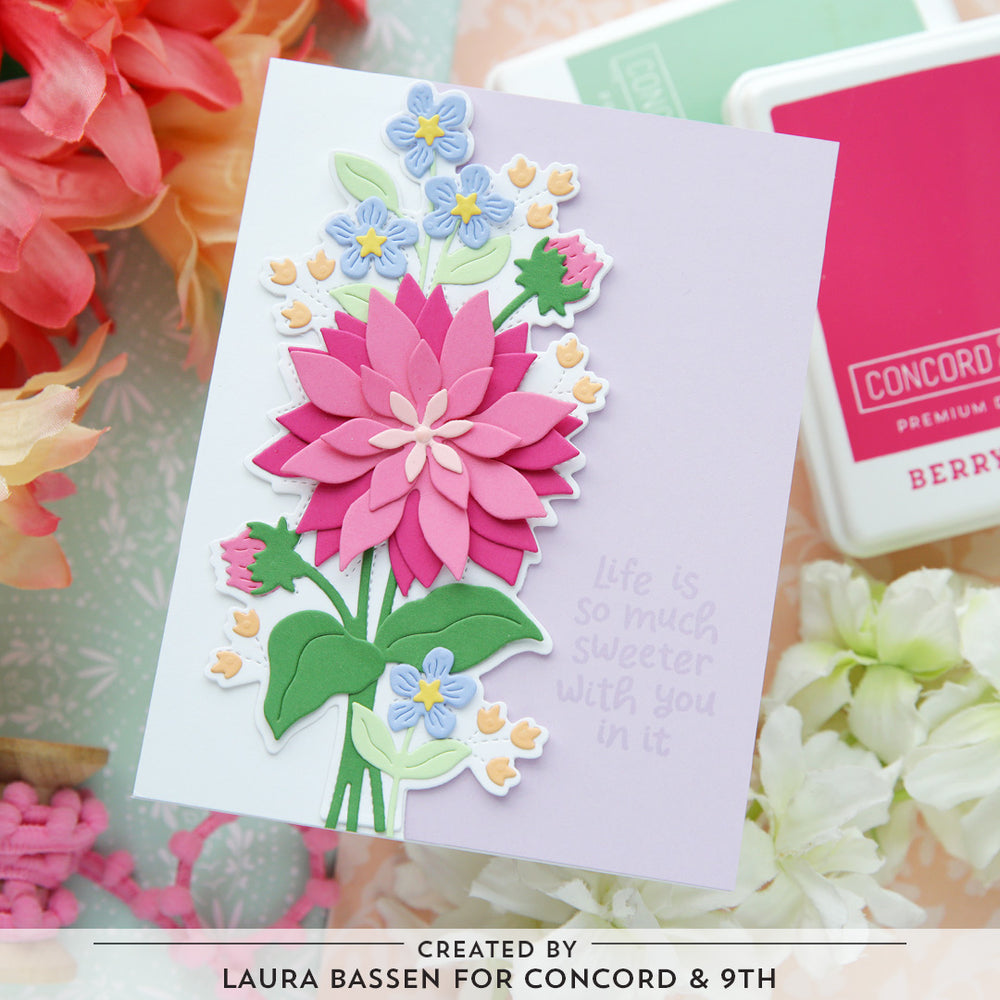 Concord & 9th Handpicked Stamps and Dies Bundle Life Is So Much Sweeter With You In It Card