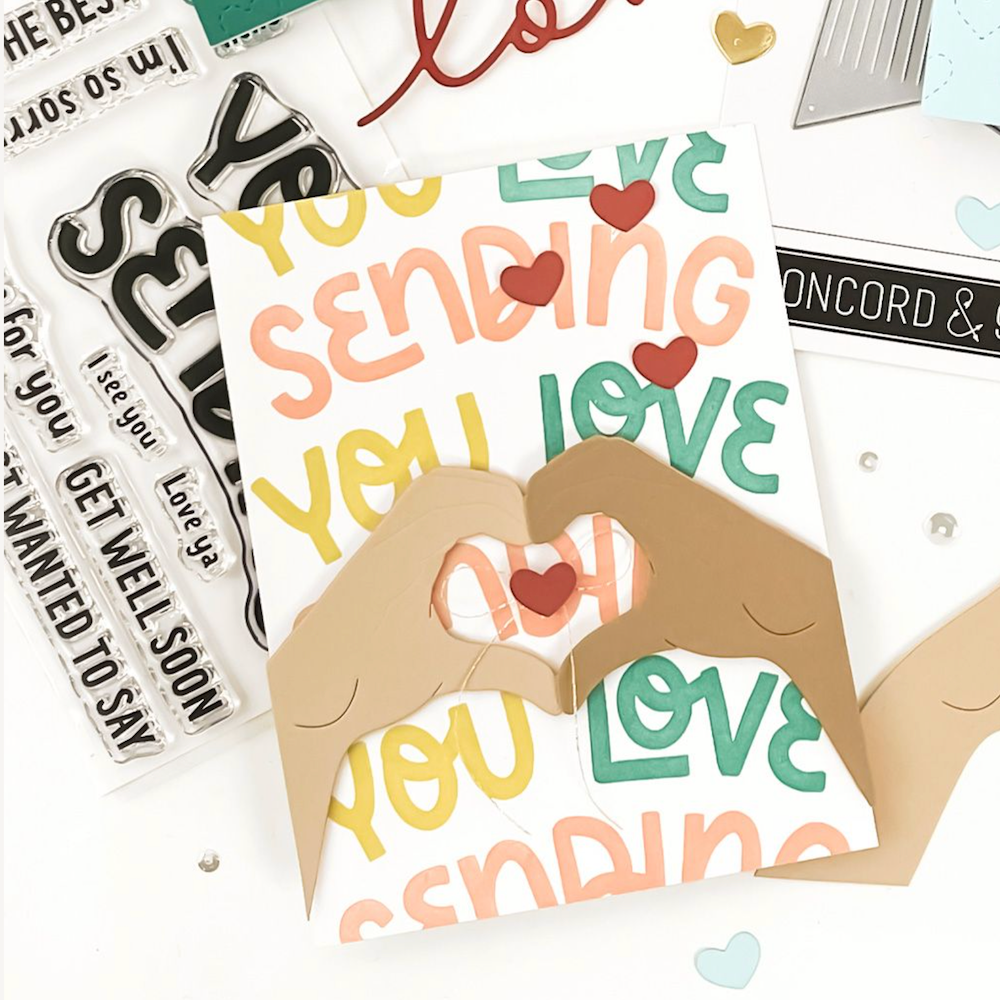Concord & 9th Hands Full of Love Clear Stamp Set 12361 sending
