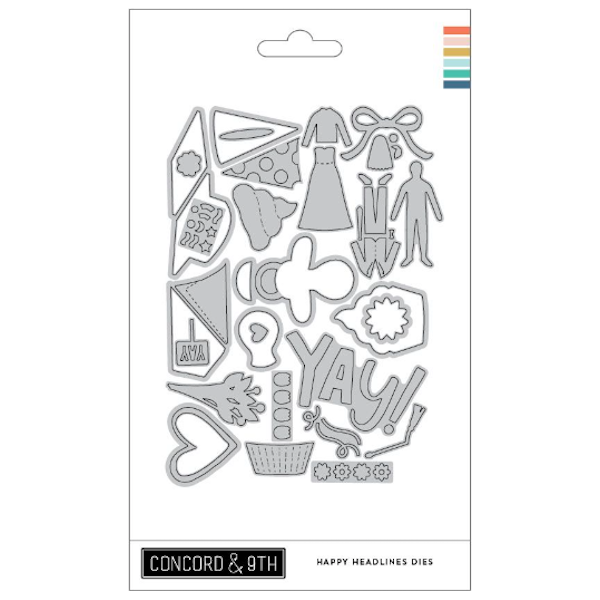 Concord & 9th Happy Headlines Stamp and Die Bundle